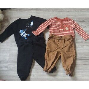Garanimals Baby Outfit Set 6-9M 4pc Space Bear Bodysuit Sweatshirt Pants